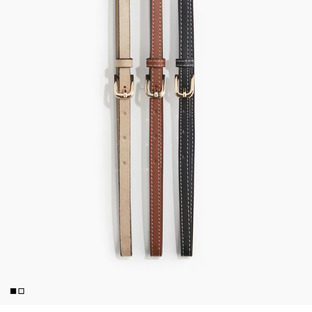 NWT - H&M 3 Pack Women's Belt Set - Black, Brown, and Cream
